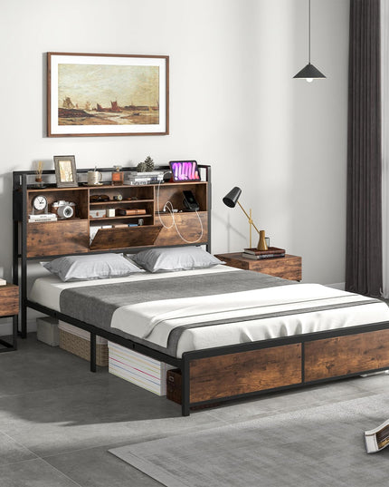 Giantex Bed Frame with Storage Headboard