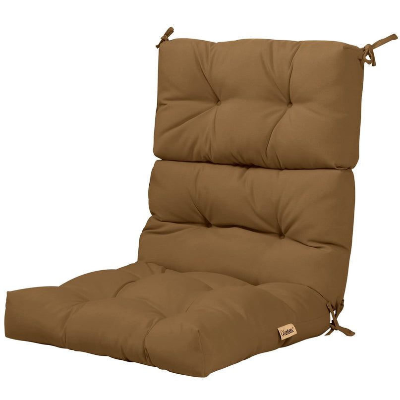 4.5 Inch Thick Outdoor High Back Chair Pads | Tufted Patio Cushion