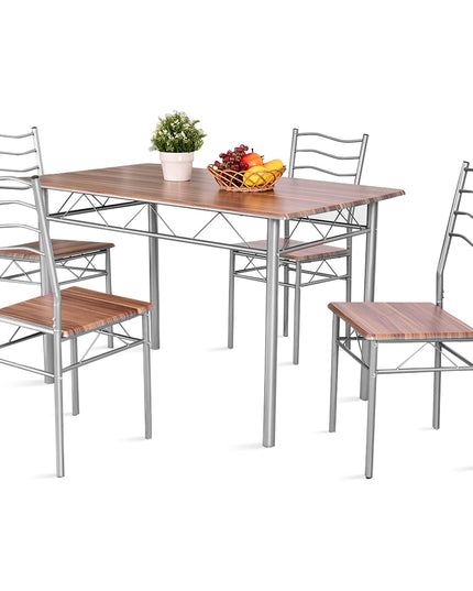 Giantex Modern 5 Piece Dining Table Set for 4 Chair