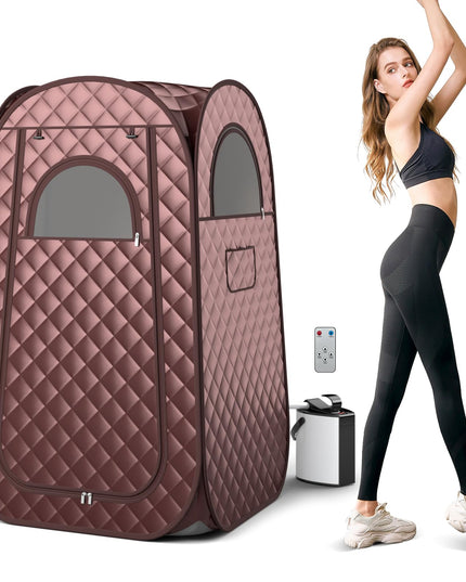Giantex Portable Sauna, Full Body Steam Sauna w/ 3L Steam Box
