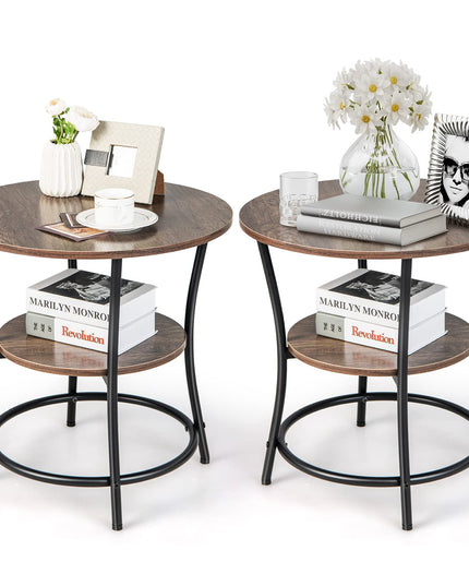 Giantex Round End Table Set