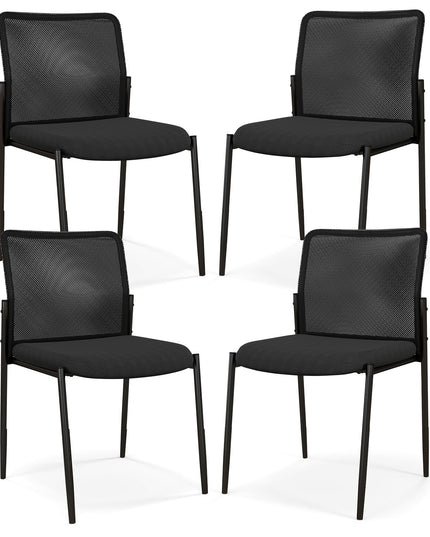 Giantex Waiting Room Chairs - Stackable Guest Chairs w/Ergonomic Backrest