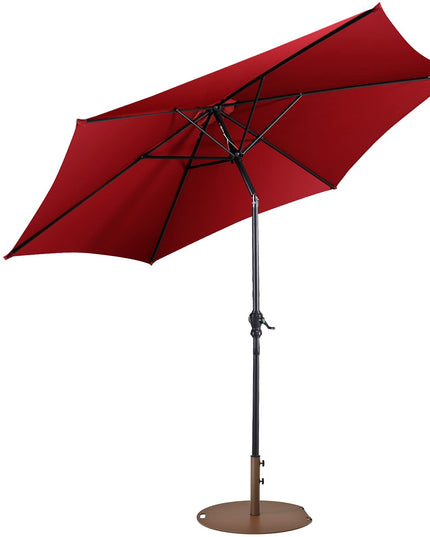 Giantex Patio Umbrella with Base Stand, 9ft Market Umbrella