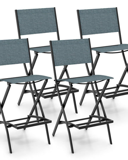 Giantex Folding Patio Bar Chairs Set of 6