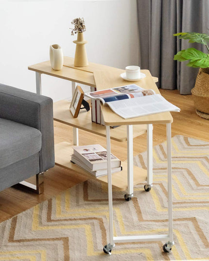 Giantex 360° Free Rotating Sofa Side Table