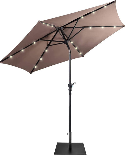 Giantex Patio Umbrella with Umbrella Base Stand 40 LBS Steel