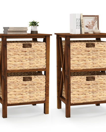 Giantex Wooden X-Design Side Table End Table