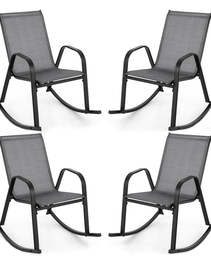 Giantex Outdoor Rocking Chairs , Patio Rocking Chairs w/Breathable Seat & Back