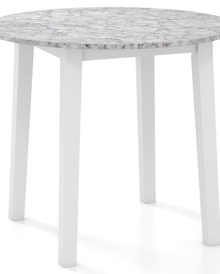 Giantex 35” Round Dining Table - Kitchen Table with Rubber Wood Legs