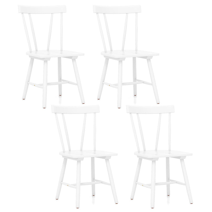 Giantex Windsor Chairs, Armless Dining Chairs with Solid Rubber Wood Frame
