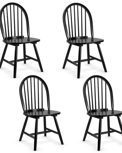 Giantex Wood Dining Chairs, French Country Armless Spindle Back Dining Chairs