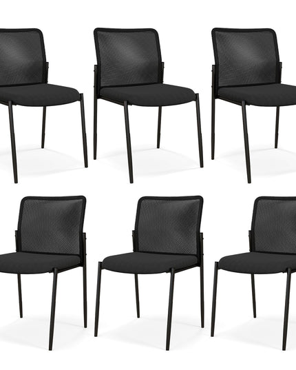 Giantex Waiting Room Chairs - Stackable Guest Chairs w/Ergonomic Backrest