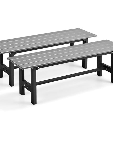 Giantex 2-Person Outdoor Bench Seat - Backless Patio Garden Bench