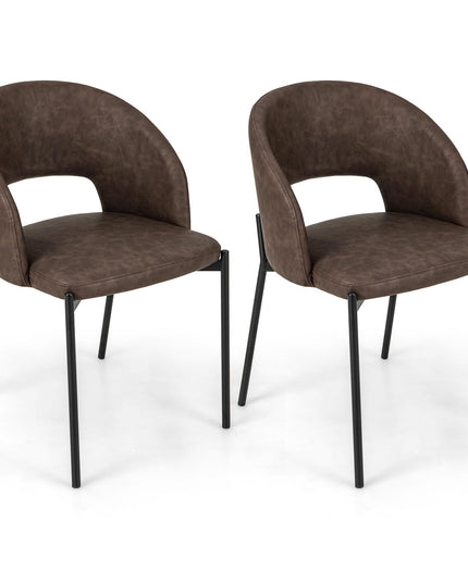 Giantex Dining Chairs, Upholstered Accent Chairs w/High-Density Sponge Cushion
