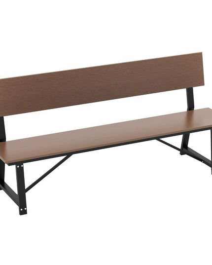 Giantex Outdoor Bench, 4-Person 72 Inches Garden Bench with Weatherproof HDPE Backrest & Seat