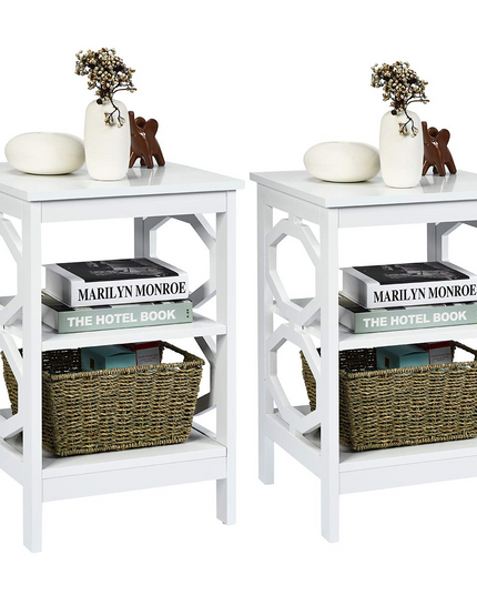 Giantex Nightstand 3-Tier End Table Multifunctional