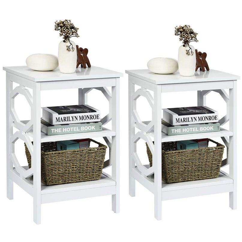 Giantex Nightstand 3-Tier End Table Multifunctional