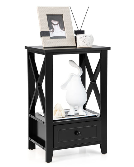 Lot de tables de chevet Giantex Modern X-Design