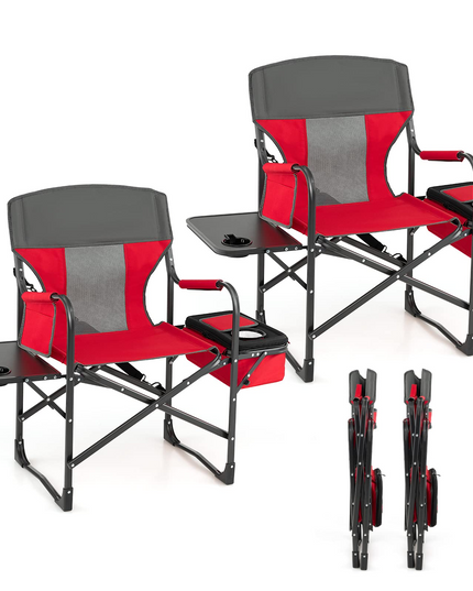 Giantex Directors Chair, Folding Chair with Side Table