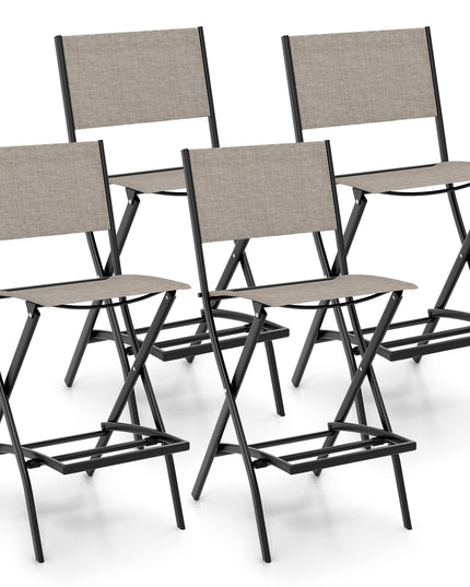 Giantex Folding Patio Bar Chairs Set of 6