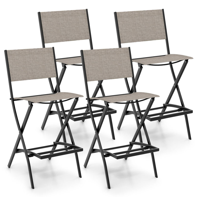 Giantex Folding Patio Bar Chairs Set of 6