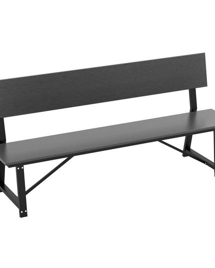 Giantex Outdoor Bench, 4-Person 72 Inches Garden Bench with Weatherproof HDPE Backrest & Seat