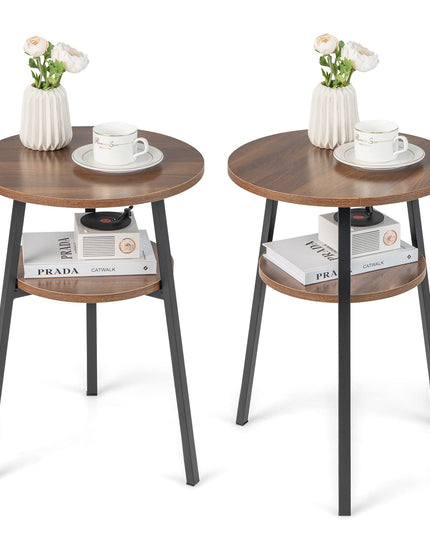 Giantex Round End Table Set