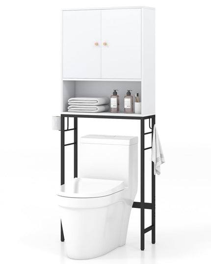 Giantex Over The Toilet Storage Cabinet - Toilet Shelf Rack with Anti-Tip Device
