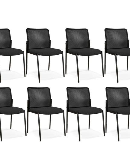 Giantex Waiting Room Chairs - Stackable Guest Chairs w/Ergonomic Backrest