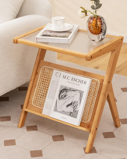 Giantex Rattan Side Table