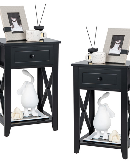 Giantex Modern X-Design Nightstand