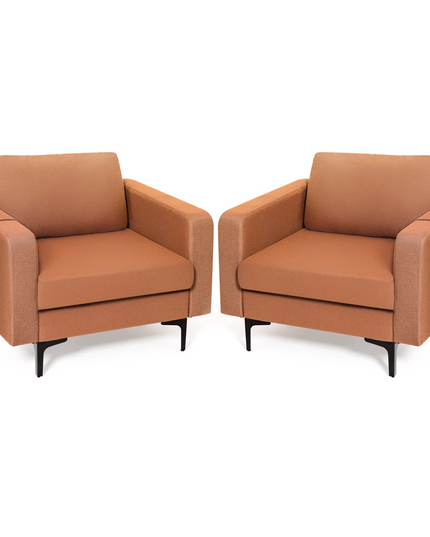 Giantex Modern Accent Chair w/Comfy Thick Cushion, Magazine Pockets