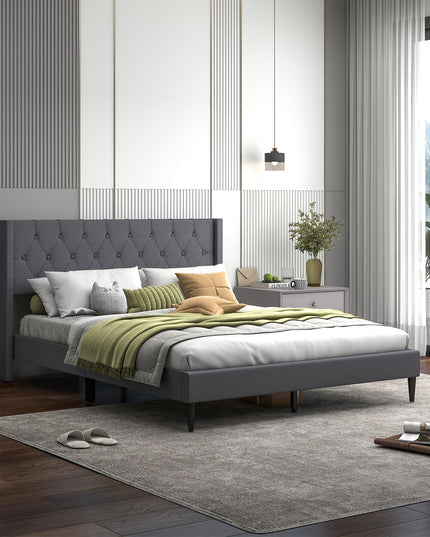 Giantex Platform Bed Frame with Wingback