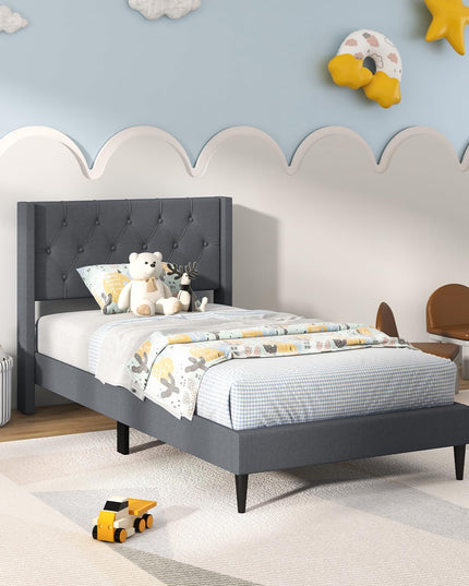 Giantex Platform Bed Frame with Wingback