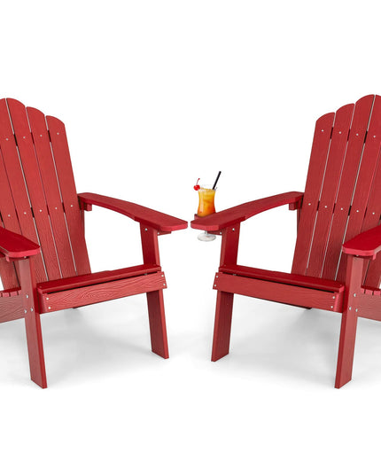 Giantex Outdoor Adirondack Chair, Red
