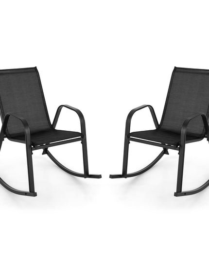 Giantex Outdoor Rocking Chairs , Patio Rocking Chairs w/Breathable Seat & Back
