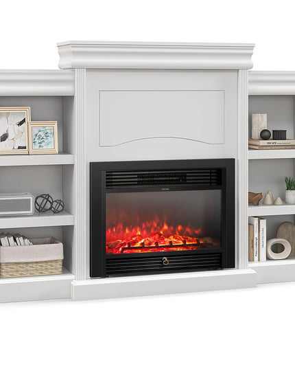 Giantex Electric Fireplace TV Stand - 1500W Electric Fireplace Inserts with 3 Flame Colors