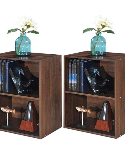 Giantex Bookshelf and Bookcase 2-layer Storage Shelf