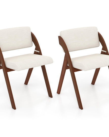 Giantex Folding Dining Chairs Set, Portable Kitchen Chairs with Padded & Seat Backrest