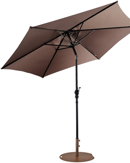 Giantex Patio Umbrella with Base Stand, 9ft Market Umbrella