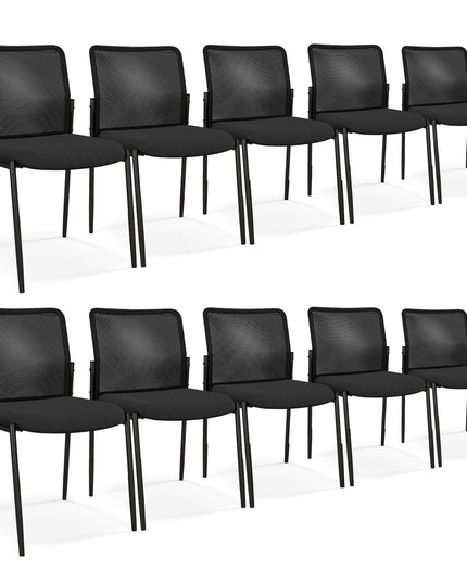 Giantex Waiting Room Chairs - Stackable Guest Chairs w/Ergonomic Backrest