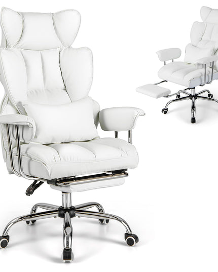 Giantex Office Desk Chair, High Back Executive Office Chair with Foot Rest and Lumbar Support