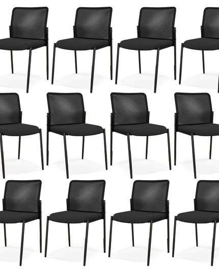 Giantex Waiting Room Chairs - Stackable Guest Chairs w/Ergonomic Backrest