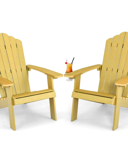 Giantex Outdoor Adirondack Chair, Yellow