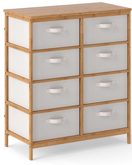 Meuble de rangement Giantex en bambou à 8 tiroirs pour salon ou couloir