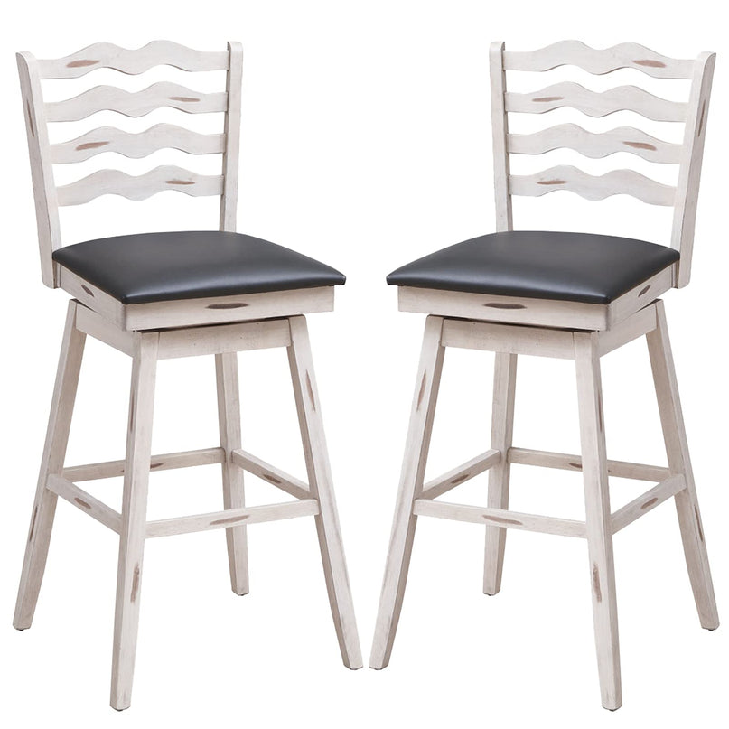 Giantex Wooden Upholstered Barstools for Kitchen Island