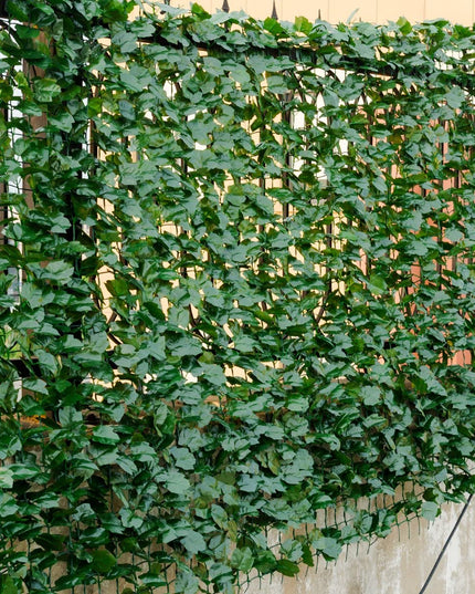 Artificial Hedges Faux Ivy Leaves Fence Decorative Trellis Privacy Fence Screen Mesh (59"x95")