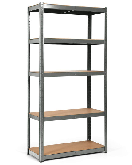 Giantex Shelving Rack Storage Shelf Steel Garage Utility Rack 5-Shelf Adjustable Shelves