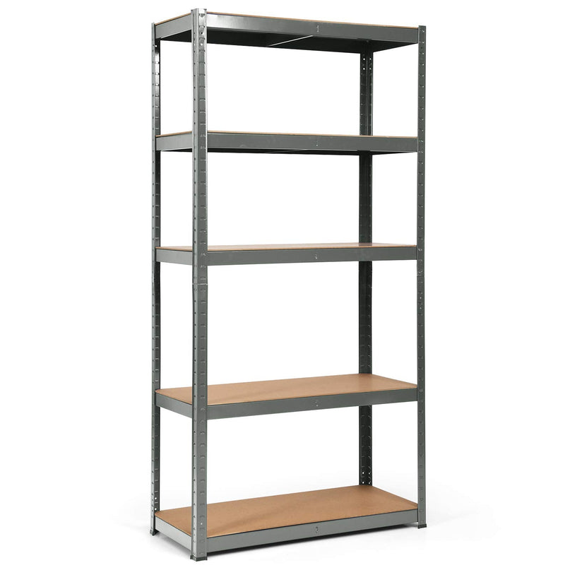 Giantex Shelving Rack Storage Shelf Steel Garage Utility Rack 5-Shelf Adjustable Shelves