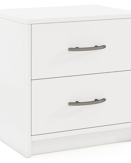 Giantex Nightstand with 2 Drawers, Modern Night Stand with Storage Drawers, Compact Floor Sofa Side Table for Small Spaces